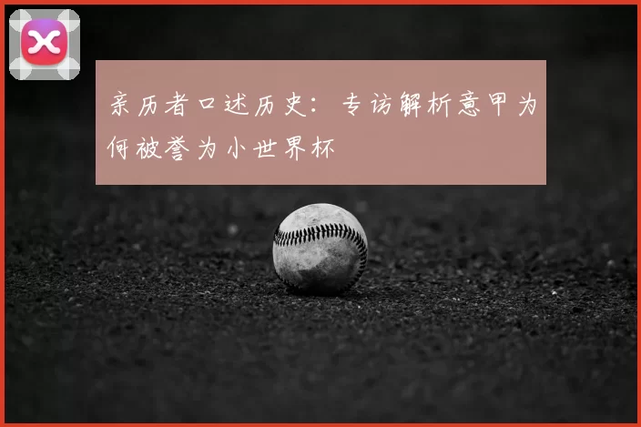 亲历者口述历史:专访解析意甲为何被誉为小世界杯
